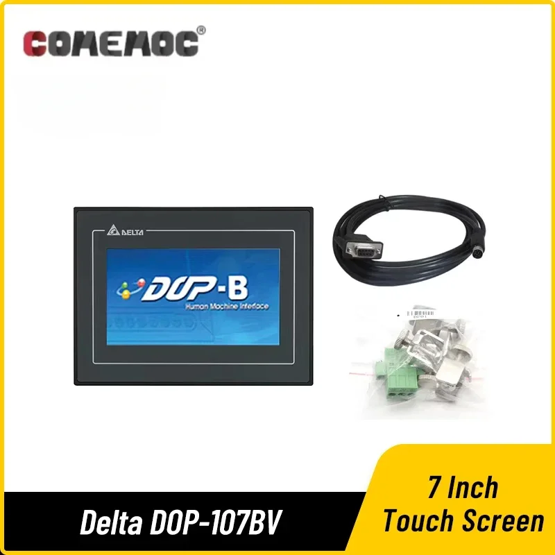 Delta DOP-107BV HMI Touch Screen Human Machine Interface 7 Inch Replace DOP -B07S411 DOP-B07SS411 B07S410 with Data Cable