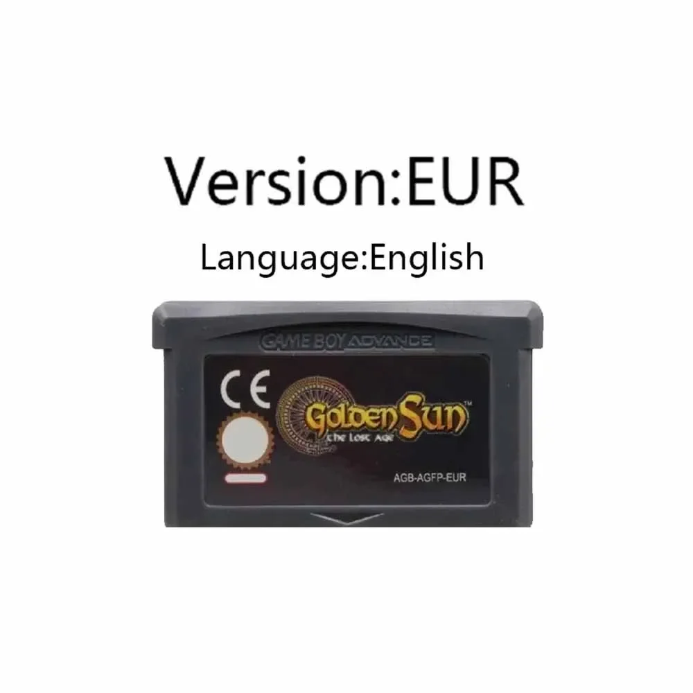 Hot GBA Game Golden Sun Series GBA Game Cartridge 32-Bit Video Game Console Card Golden Sun The Lost Age for GBA NDS