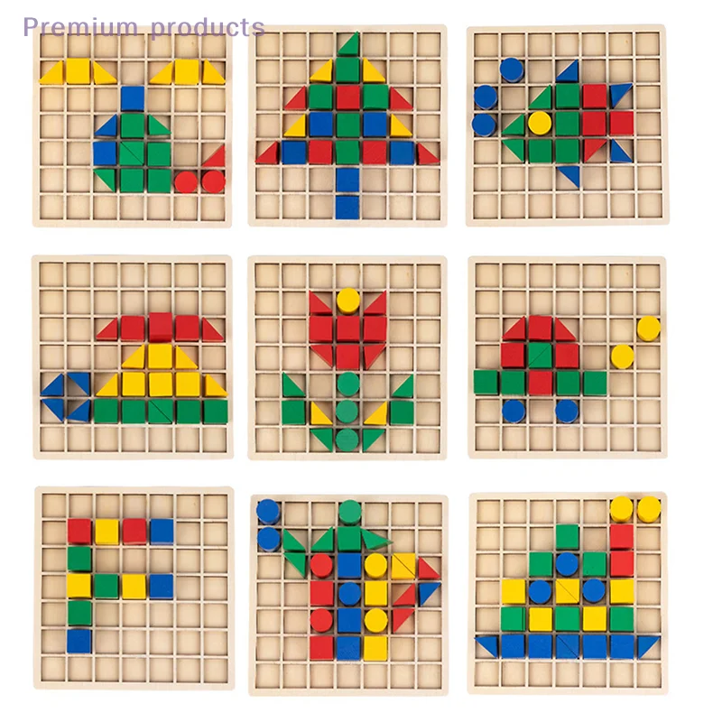 ألعاب تعليمية خشبية من مونتيسوري للأطفال - لعبة ألغاز ذكاء مبكرة متطابقة الشكل والألوان للأطفال