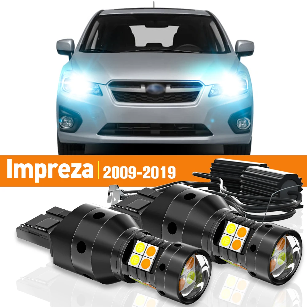 

2pcs LED Dual Mode Turn Signal+Daytime Running Light DRL For Subaru Impreza 2009-2019 2010 2011 2012 2013 Accessories Canbus