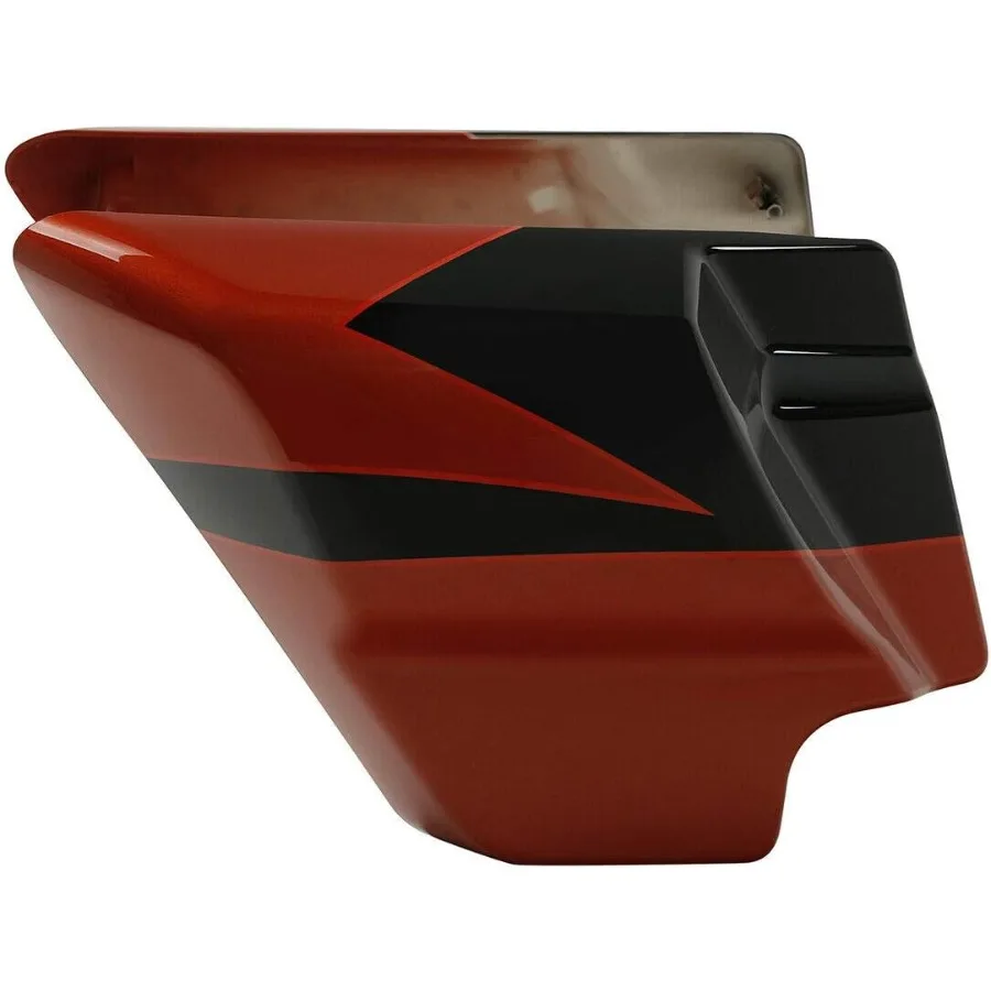 أغطية جانبية سوداء من Sunburst Orange Starfire لـ Harley Touring Road Street Electra Glide FLTR FLTRSE FLTRK FLTRX FLHX FLHXSE FLH