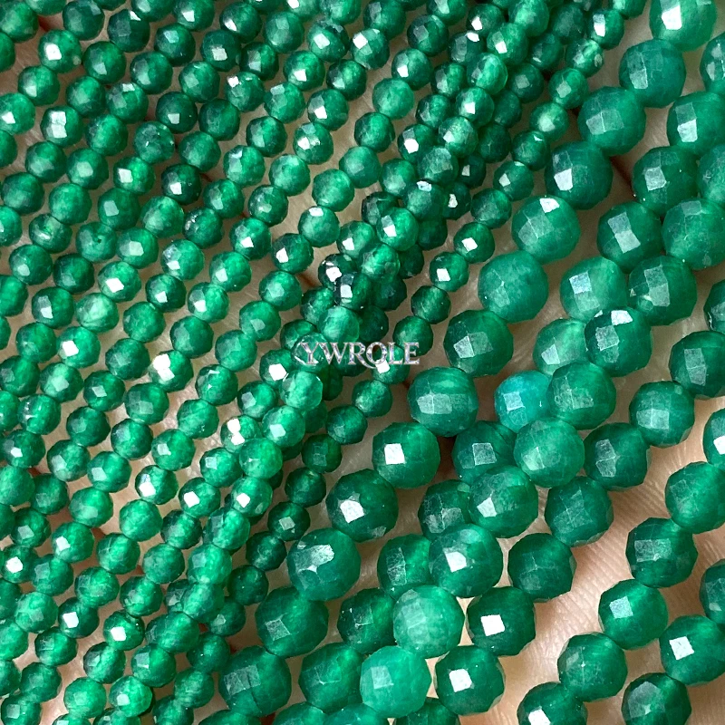 Faceted Round 2 3 4mm Natural Stone Lapis Lazuli Loose Spacer Beads for Jewelry Making Diy Bracelets Charms Accessories 15''