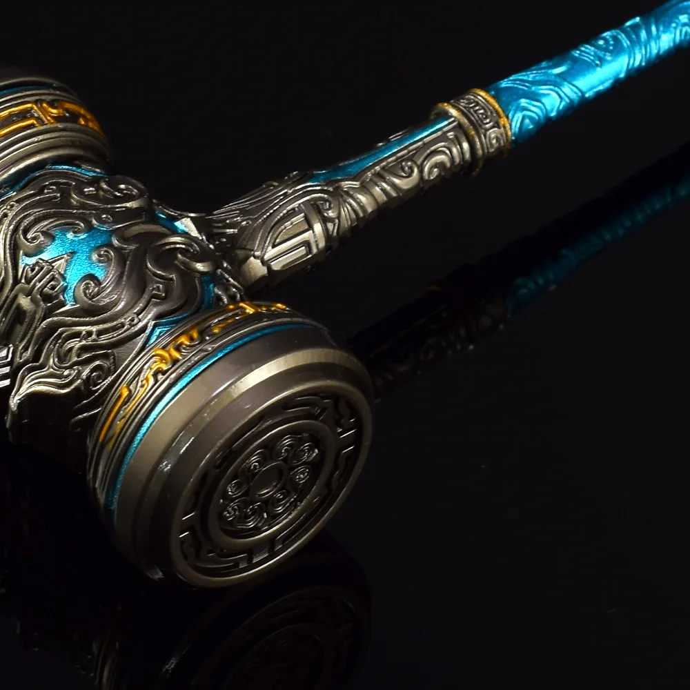 Arma Naraka Bladepoint de 21CM, douluo, Anime, martillo celestial, modelo periférico, colección de adornos de aleación, regalos de cumpleaños, juguetes para niños