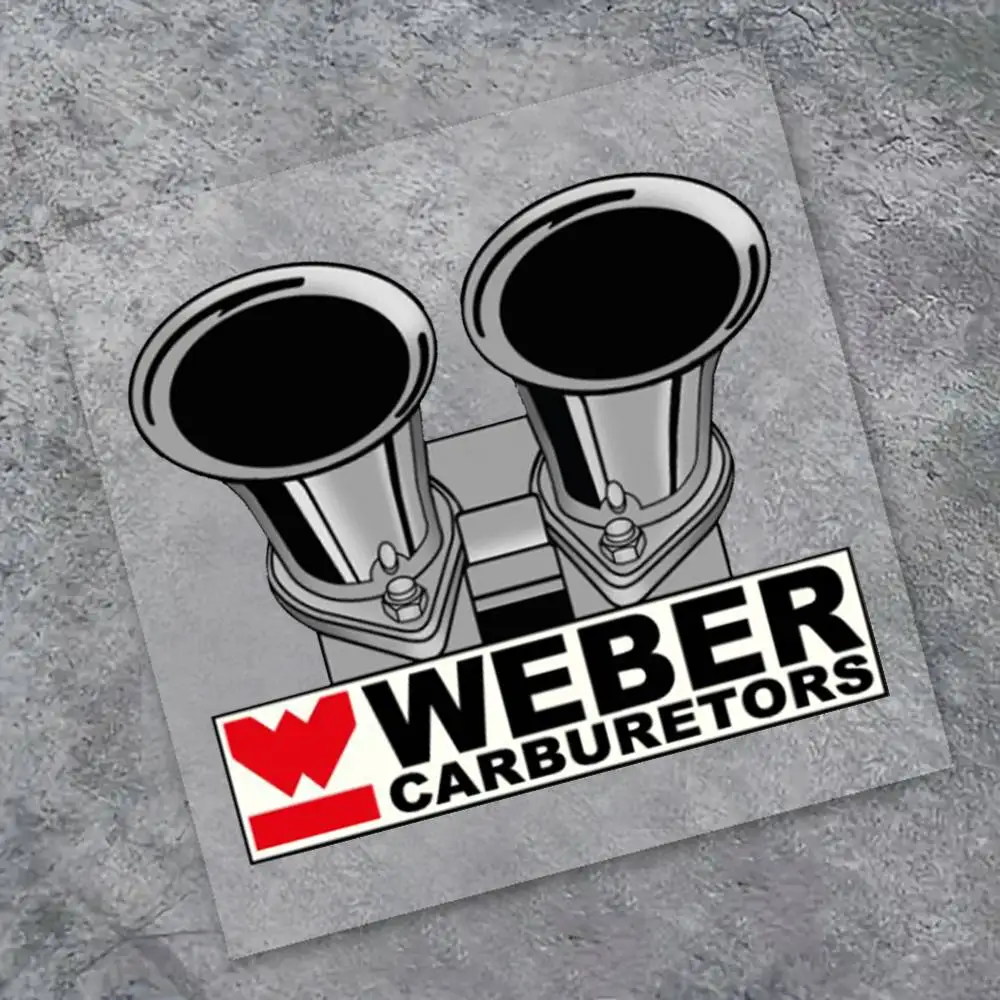 Classic Race Style WEBER Carburetors Graphic Stickers PVC Self Adhesive Decals Car Body Helmet Tool Box Garage DIY Decoration
