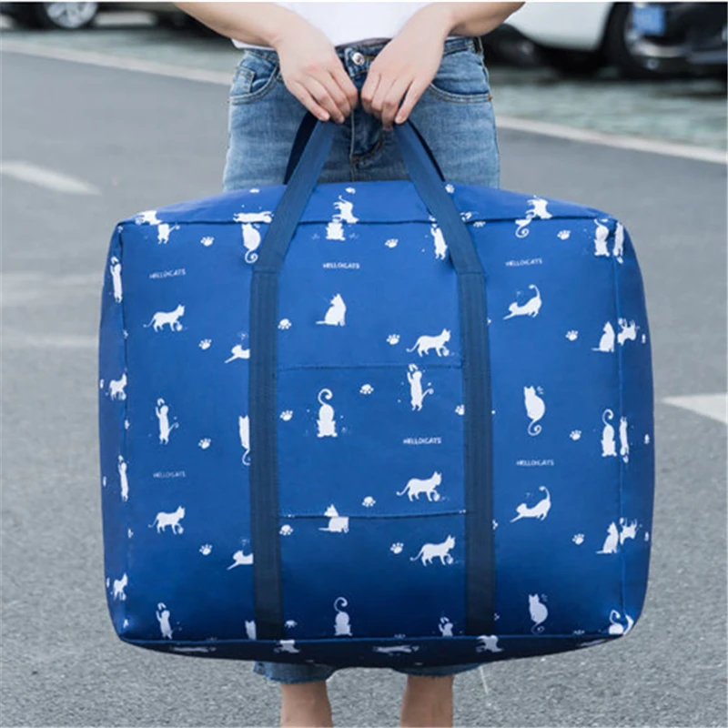 

Print Pattern Clothes Quilt Storage Bag Durable Large Capacity Luggage Packing Bag Student Dormitory Clothing Storage Bag