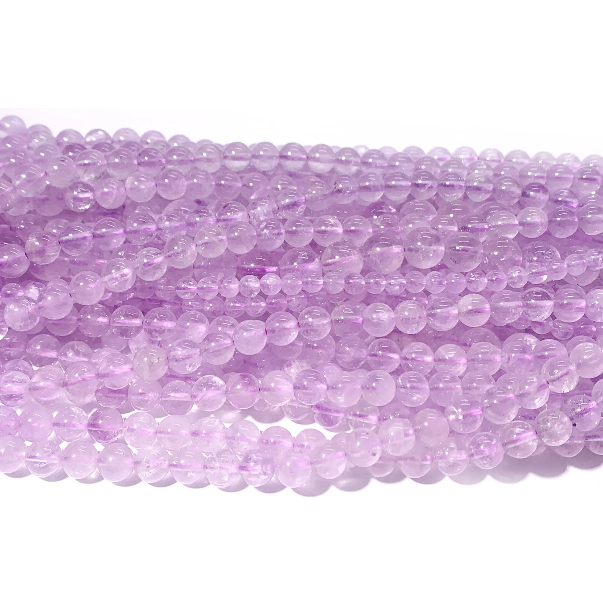 Natural Natural Lavender Amethyst Round Loose Stone Beads Fit Jewelry DIY Necklaces or Bracelets 15\