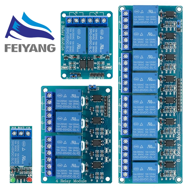 5v 12v 1 2 4 6 8 Channel Relay Module with Optocoupler Relay Output 1 2 4 6 8 Way Relay Module for Arduino In Stock