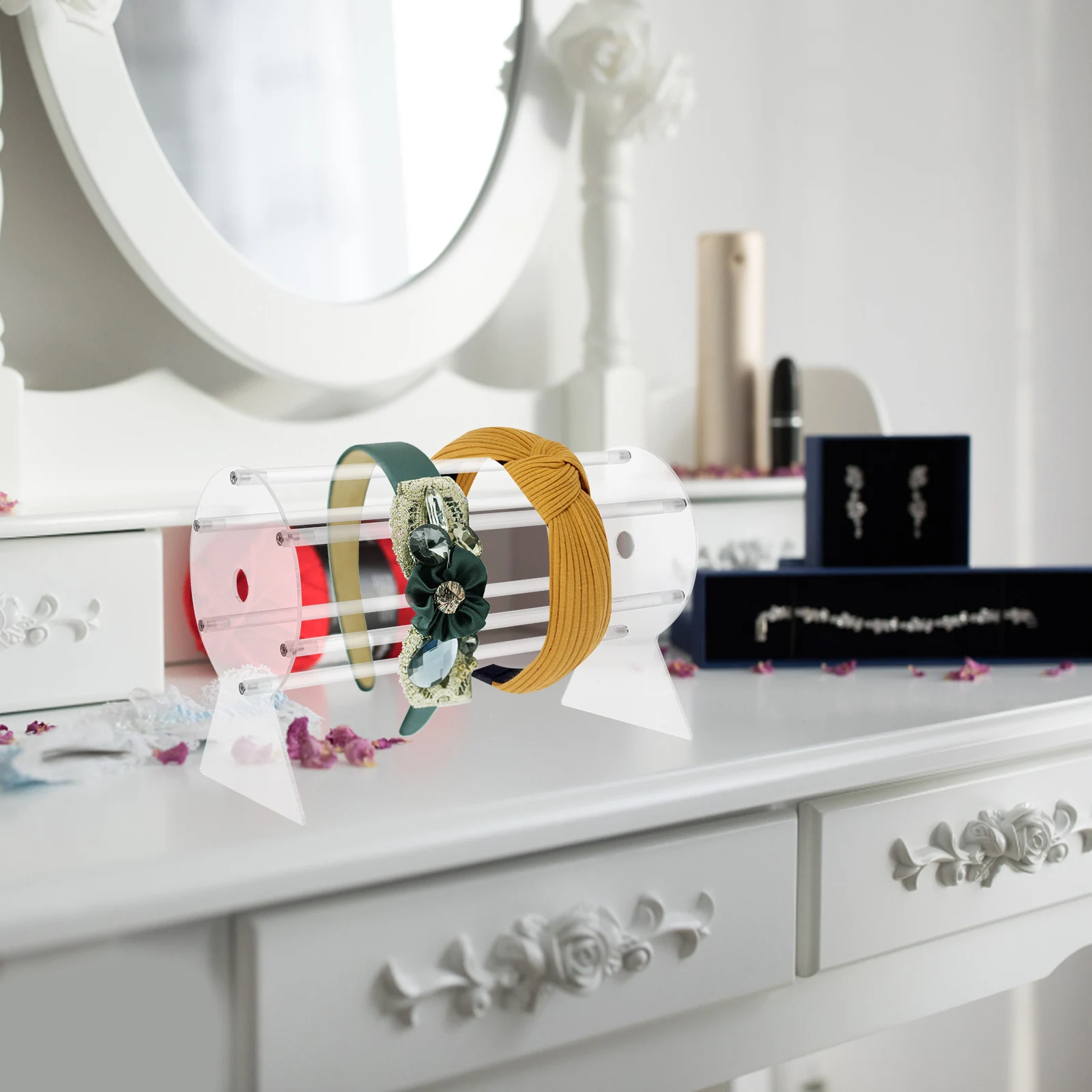 Acrylic Headb ganizer Hair Rack for Girls Scrunchies Holder Storage Display St Desk Accessory Shop Lightweight Practical Gift