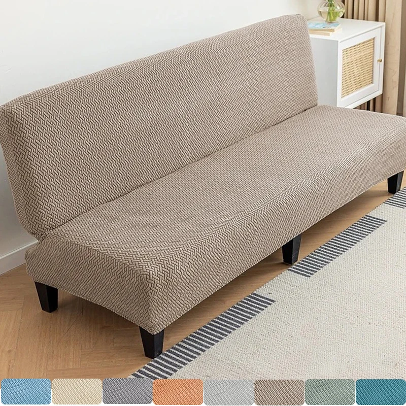 

1Pc High Elastic Polar Fleece Sofa Bed Cover Armless Protector Non-Slip Cover for Living Room Office L Shape Sofa Cover 소파 커버