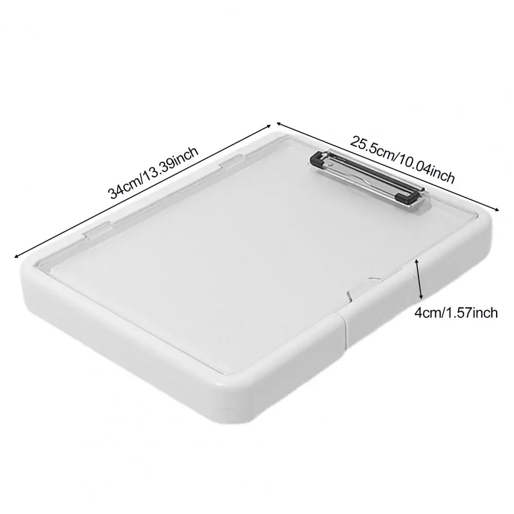 Multi-Function Exam Folder with Clip A4 Document Organizer Transparent Waterproof Writing Board Portable Students File Folder