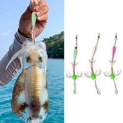 1/3szt Squid Hook Squid Jigs Luminous Sea Fishing Octopus Hook Luminous Squid Umbrella Hook Fishing Lure Calamary Bait Catcher