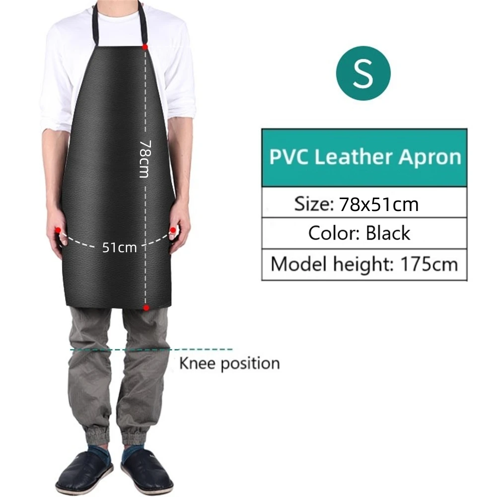 Leather Apron Waterproof Oil Proof Aquaculture Extended PU Thickening Kitchen Restaurant Labor Protection Home Appliance