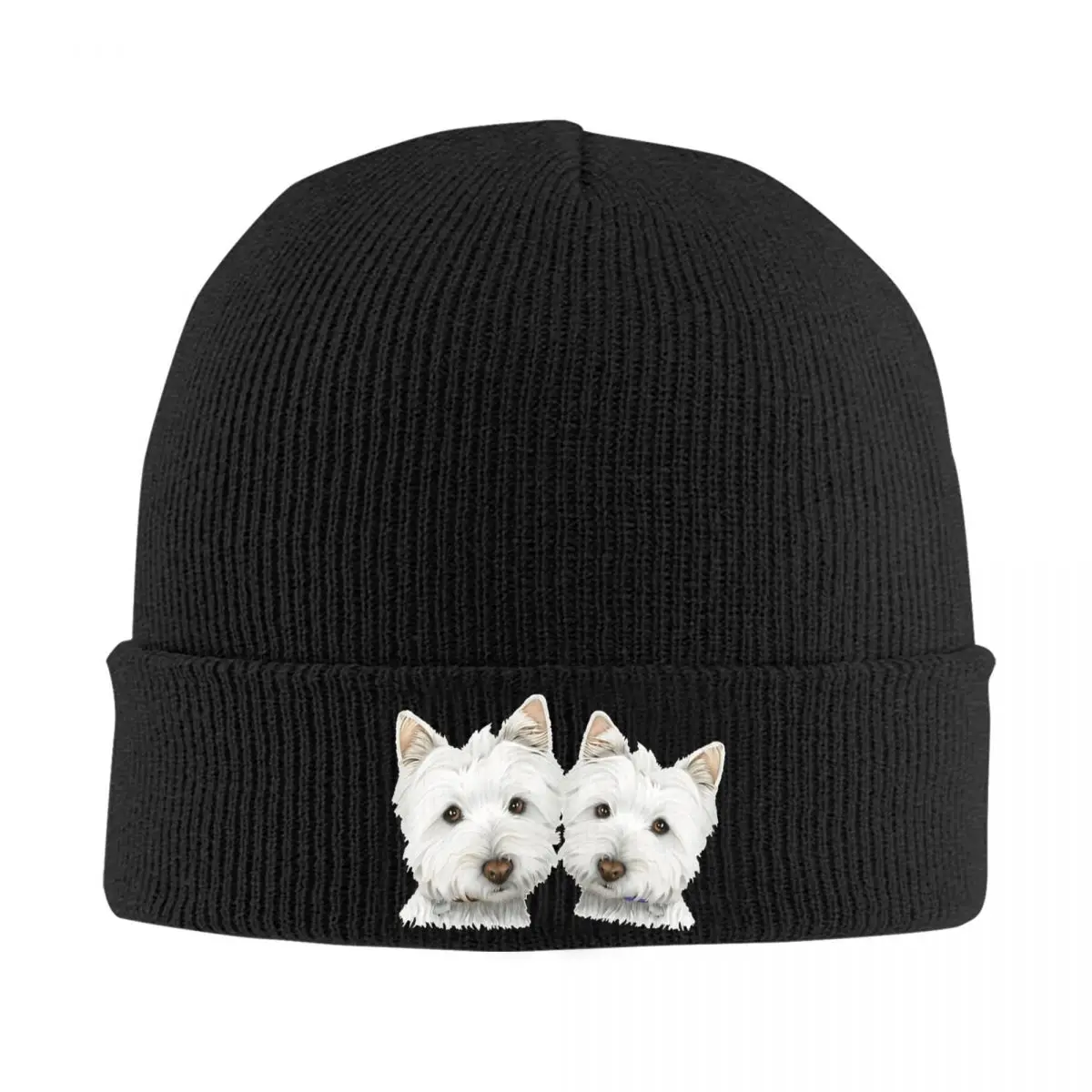 Westie West Highland White Terrier Dog Beanie Hats Skullies Beanies Outdoor Elastic Men Women Caps Winter Design Bonnet Hats