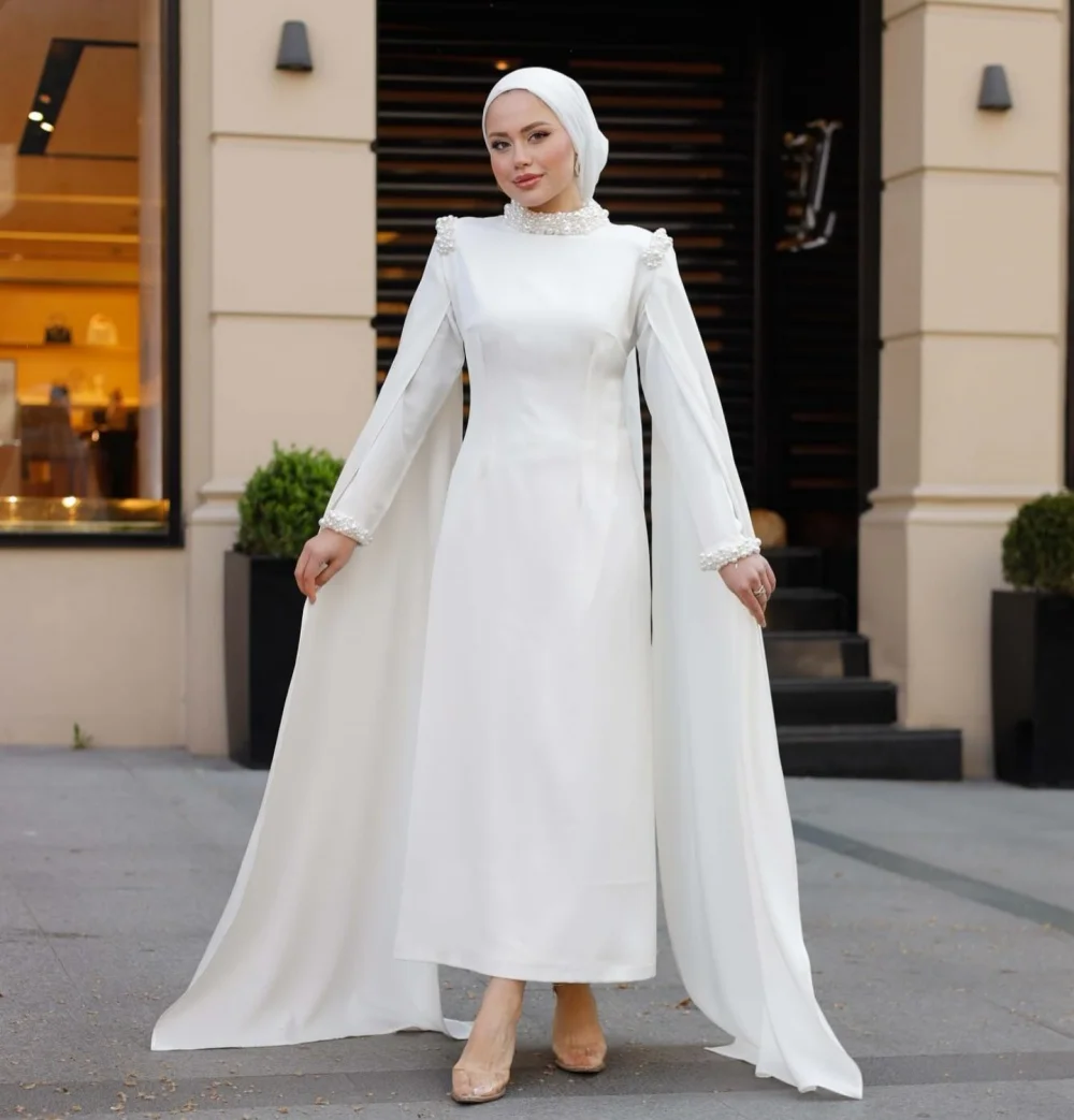 Customized Jersey Beading High Collar Midi Dresses Bespoke Occasion Party Elegant Formal Evening Glitter Classic فساتين الحفلات