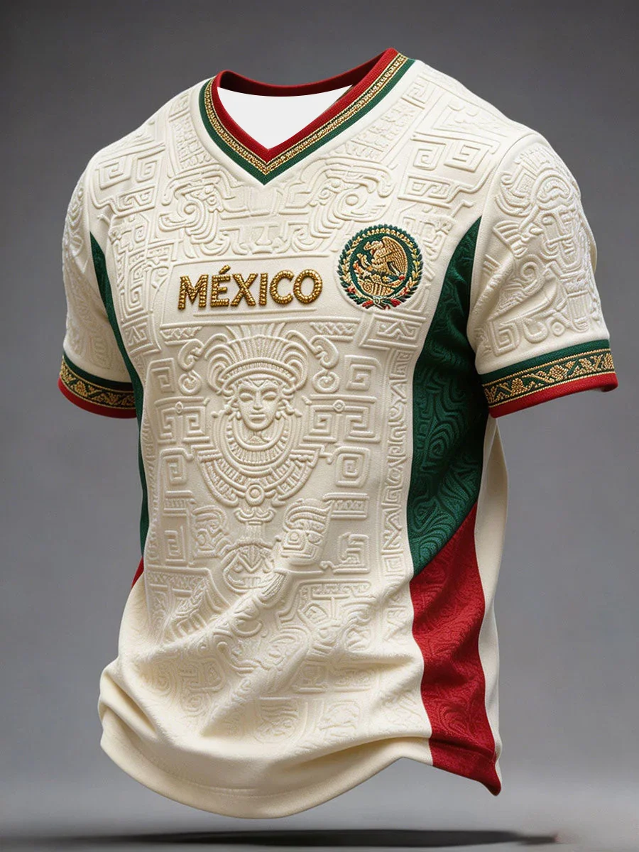 Edition Mexican Football Fans Training T-shirt 3D Printed - Fashionable And Comfortable Family-Promoting Clothing