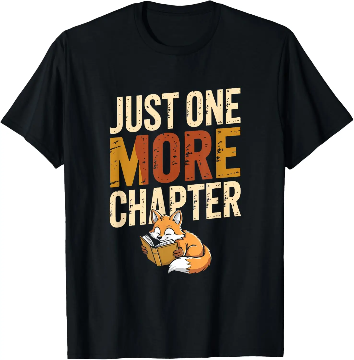 Just One More Chapter Funny Reading Book Lover Bookworm T-Shirt 100% Cotton Trendy Y2K Short-Sleeve Tee-Soft, Quick-Drying,
