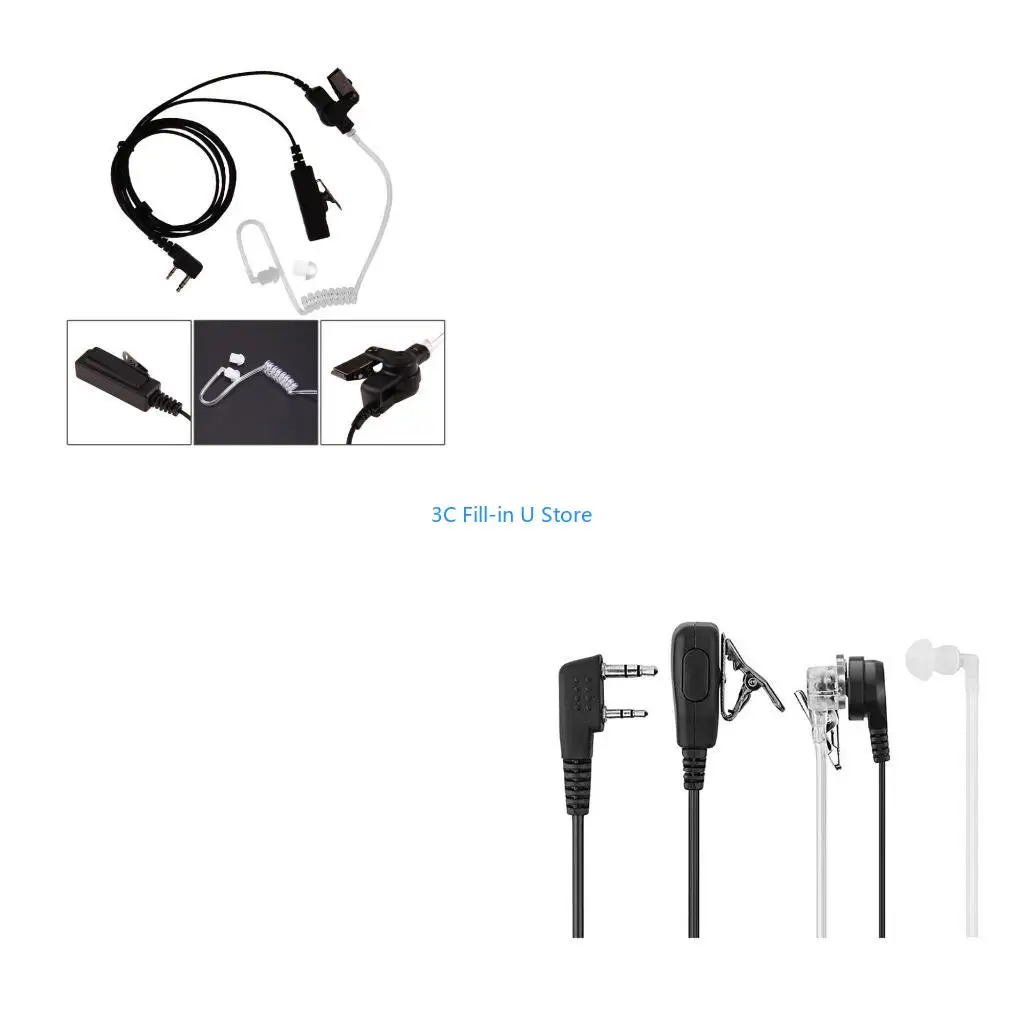 G8TA 2-Pin Covert Acoustic Tube Headset for Kenwood TYT UV-5R BF-888S CB Radio