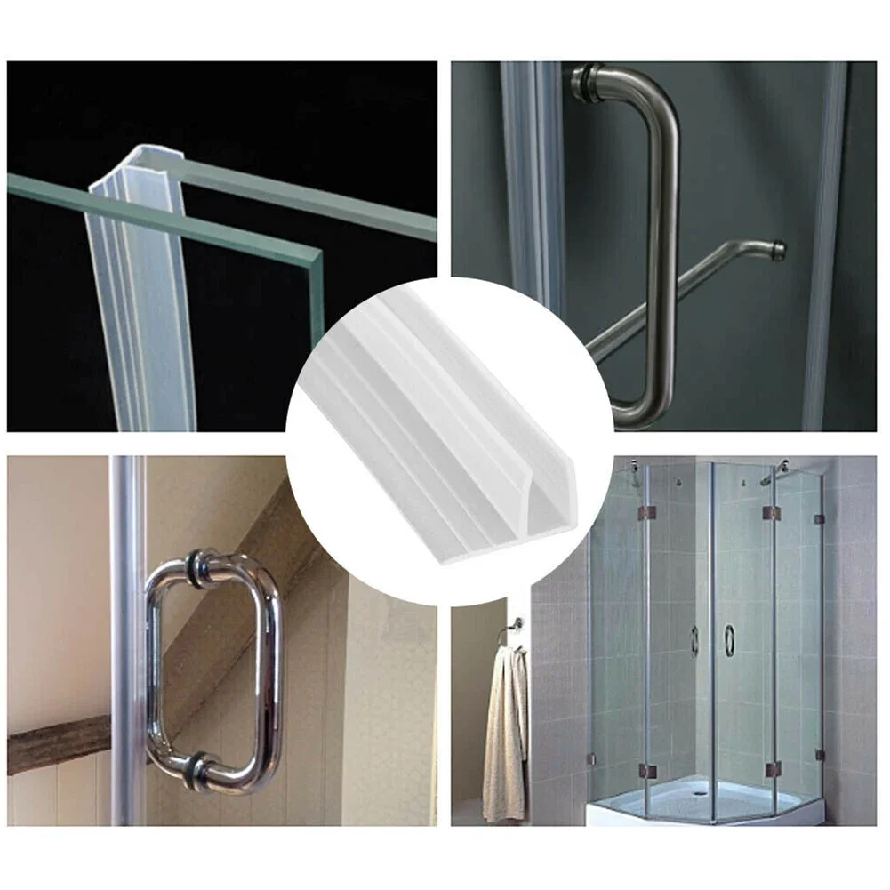 

1pcs F Type Transparent Rubber Glass Waterproof Warm Sealing Strip Balcony Bathroom Door And Window Sealing Strip For 6mm Glass