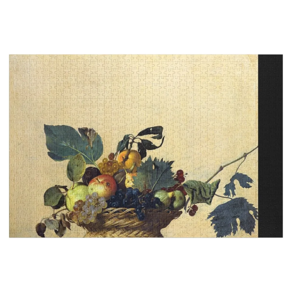 High Resolution Caravaggio Basket Of Fruit 1599 Jigsaw Puzzle Custom Child Iq Customizable Child Gift Custom Wooden Name Puzzle