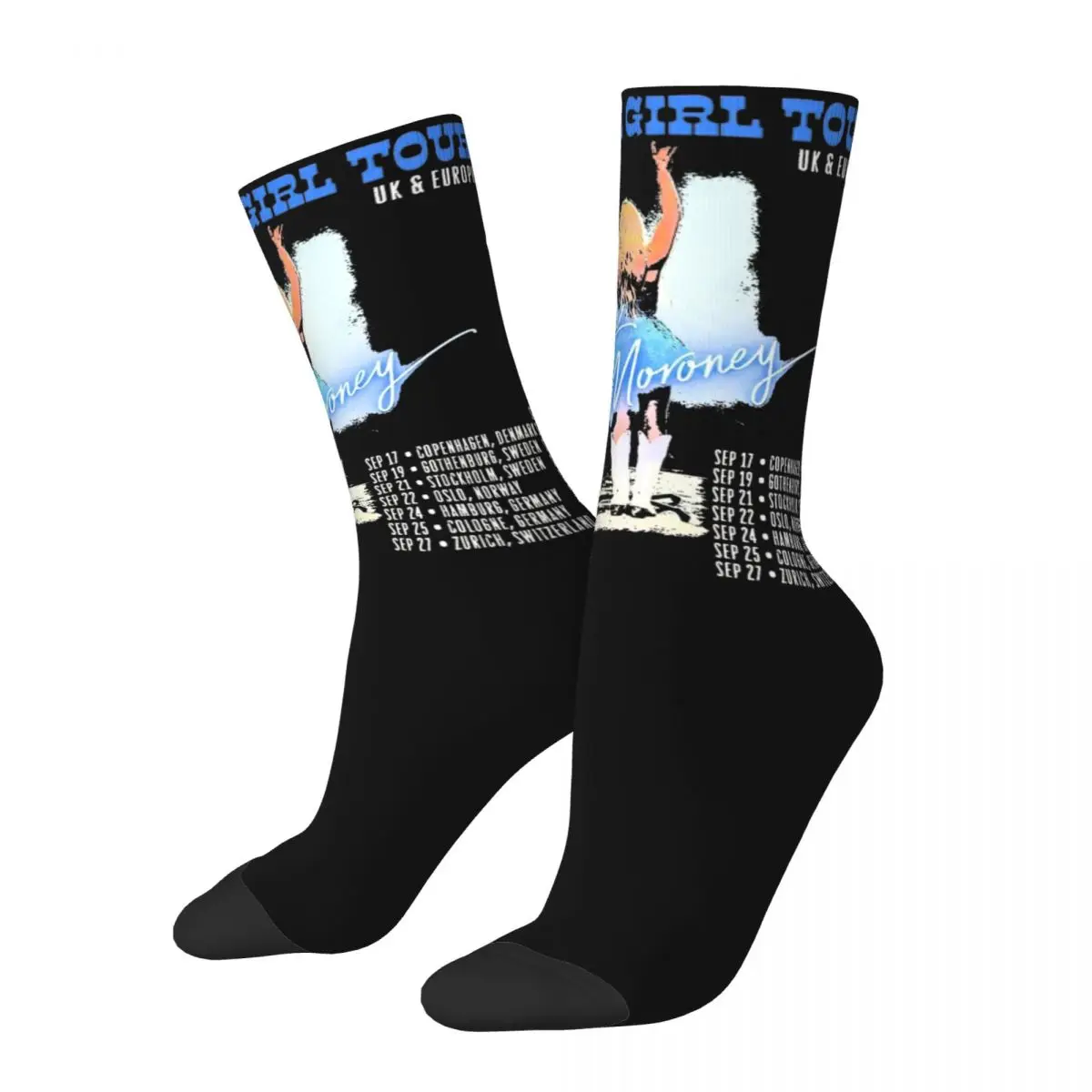 

Men's Women's Megan Moroney Concert & Tour History Crew Socks Country Music Singer Merchandise Warm Socks Soft Best Gift Idea