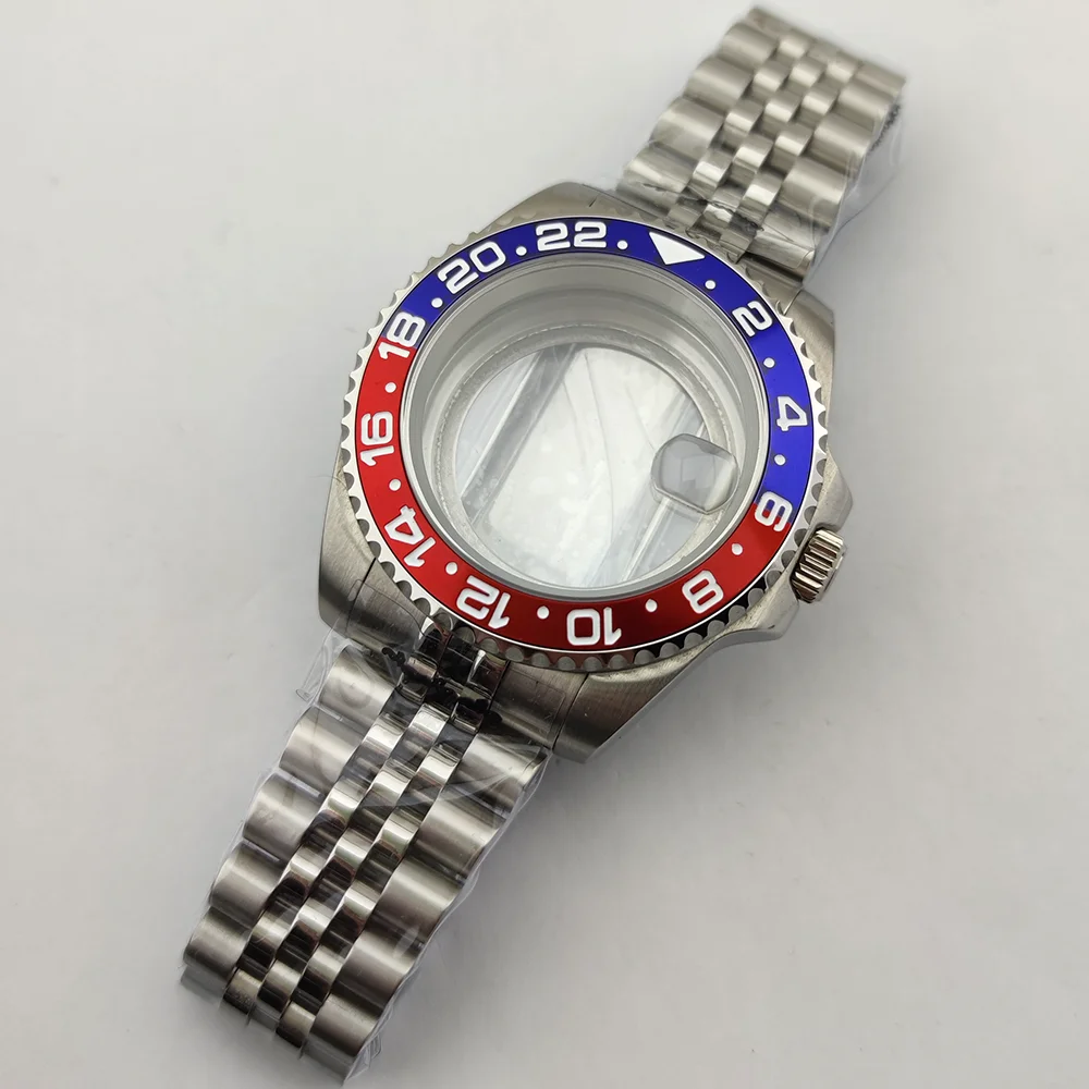 40mm-nh35-sub-gmt-black-grey-ceramic-insert-glide-lock-clasp-watch-case-for-nh34-nh35-nh36-nh38-nh70-movement