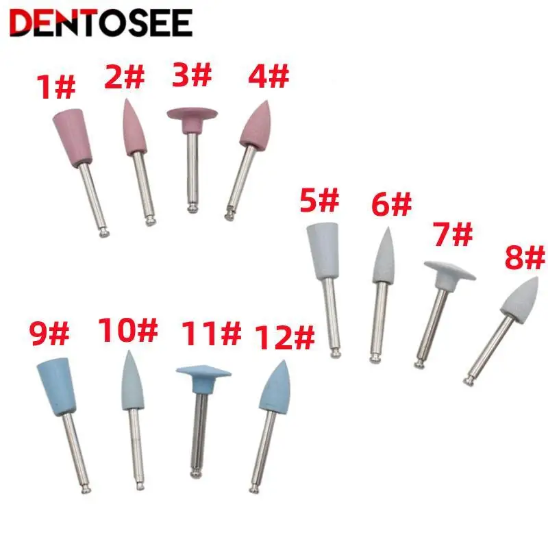 5 sztuk/zestaw Dental silikonowe głowice szlifierskie polerka zębów dla niska prędkość kątnica rękojeść polerowanie stomatologia Instrument