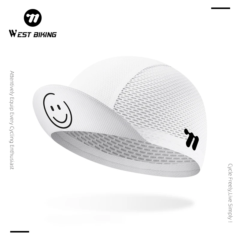 WEST BIKING หมวกขี่จักรยานผู้ชายฤดูร้อนป้องกันแสงแดดหมวกขี่จักรยานพร้อมปีกแห้งเร็วทีมจักรยานภูเขาหมวกแข่งภายใต้หมวกกันน็อค