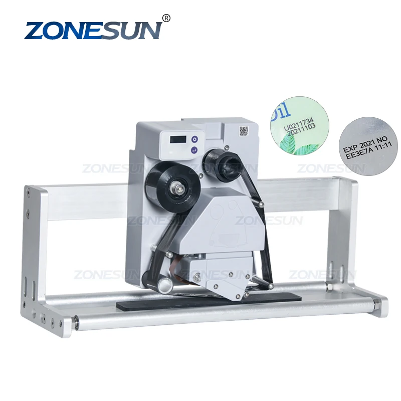 ZONESUN Semi-automatic Intelligent Date Coder Batch Production Number Printing Date Coding Machine For Labeling Machine