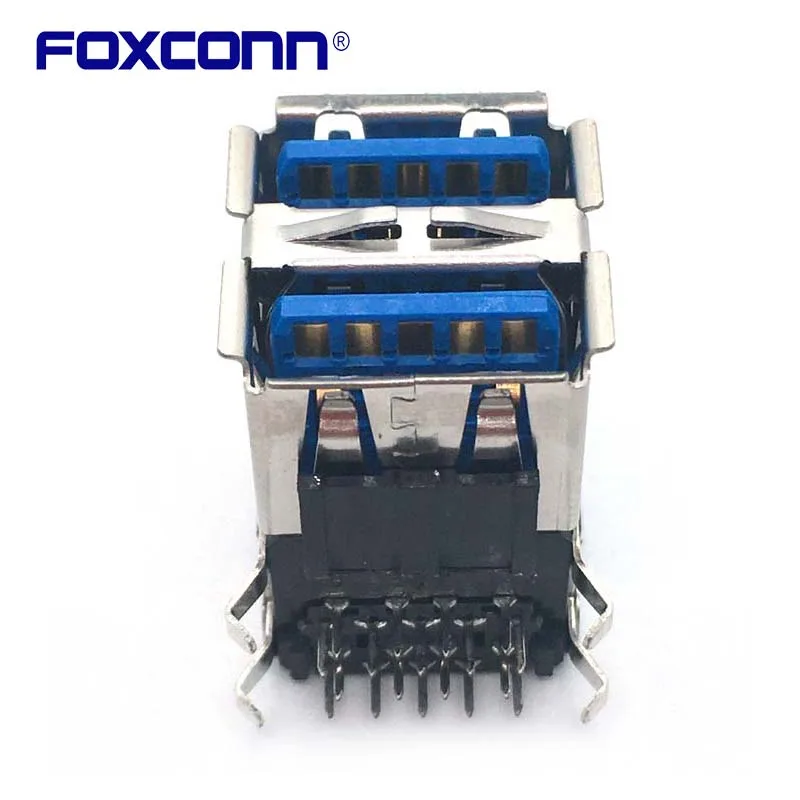 Foxconn UEA1112C-8HD1-4F Dubbeldeks Flanger Met Granaatscherven USB3.0 Originele Connector