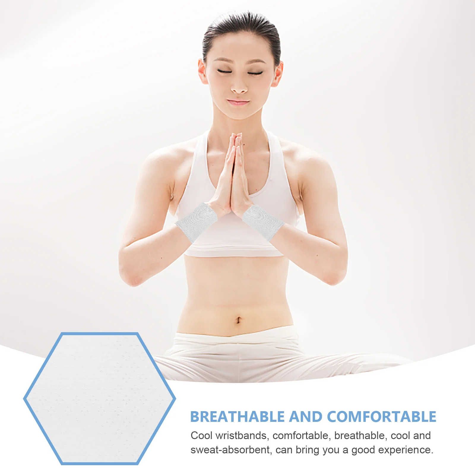 

1 Pair Silk Wrist Bracers Breathable Sweat-Absorbent Cooling Wristbands For Outdoor Sports Running Tennis Unisex Men