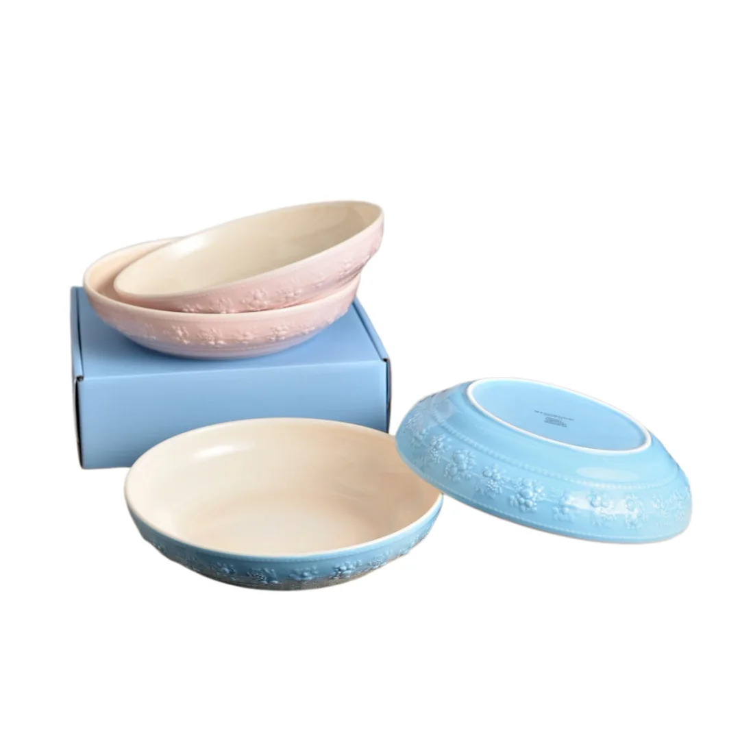 English Festivity Raspberry Relief Porcelain Coffee Mug Teapot Dinner Plate Soup Bowl Rice Bowl Light Luxury Tableware Set Gift