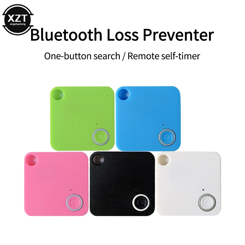 1pc Mini Button Anti-loss Device Square Smart Tracker Alarm Bluetooth Anti-loss Device Key Locator GPS Tracker