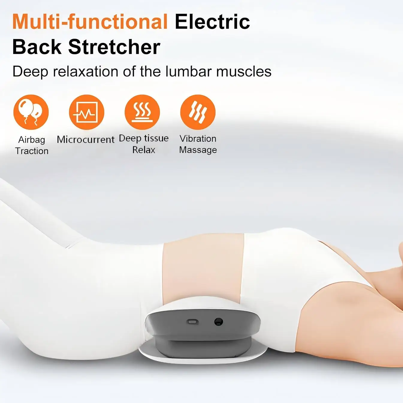 Electric Back Stretcher 4 in 1 Lumbar Traction Back Support Device Waist Massager with Dynamic Air Traction for Home & Office