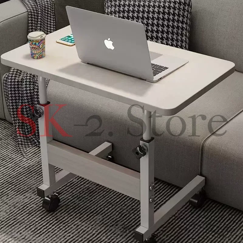 Height Adjustable Bedside Table with Removable Top Moisture Resistant Laptop Stand for Dormitory Sofa Home Use