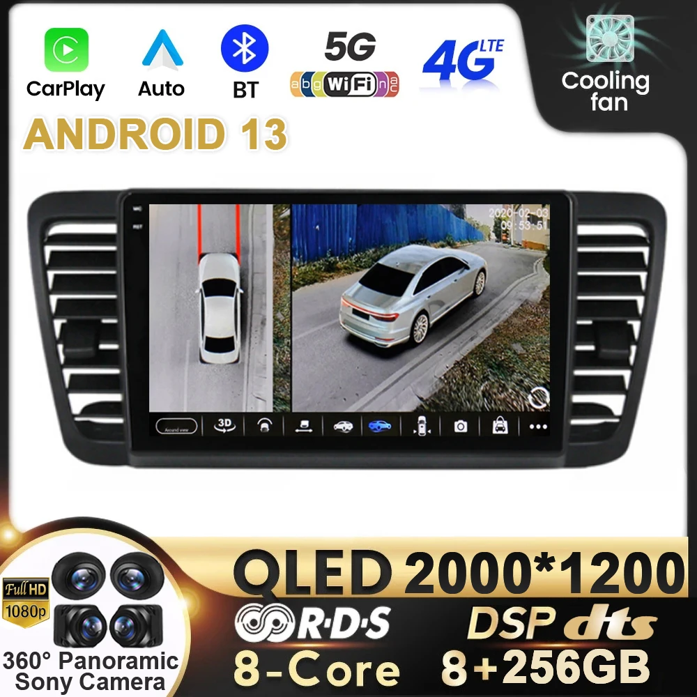 

Автомагнитола 2 Din на Android 13, мультимедийный видеоплеер для Subaru Outback 3 Legacy 4 2003-2009, стерео навигация GPS, 4G Carplay, Wi-Fi