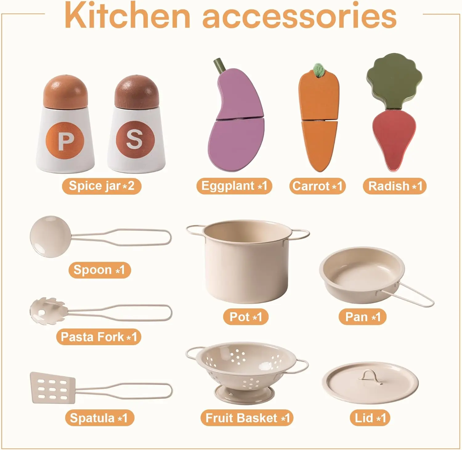 Cucina da gioco, set da cucina per bambini in legno per bambini con Design realistico, lavello, forno, fornello, armadio, stile Vintage americano, Ag