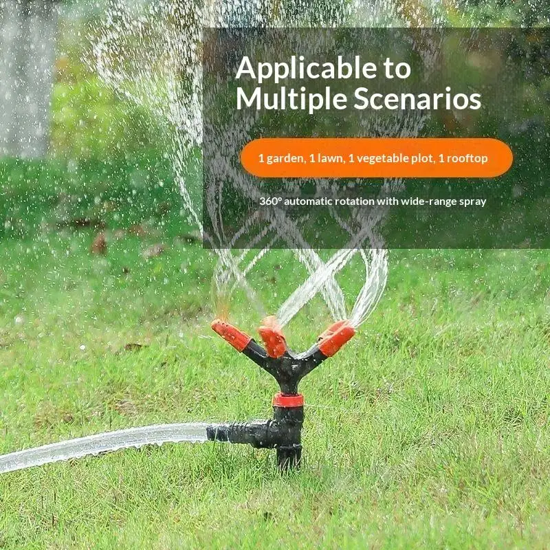 Sprinkler Nozzle 360 Degree Automatic Rotating Water Spray Garden Lawn Automatic Sprinkler Garden Watering Irrigation Supplies