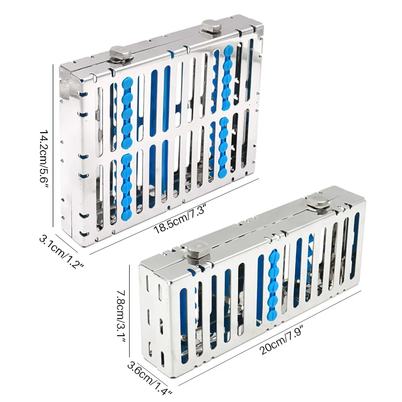 5/10Grid Stainless Steel Dental Sterilization Cassette Rack Tray Surgical Instrumen Dental Sterilize Rack Autoclavable Equipment