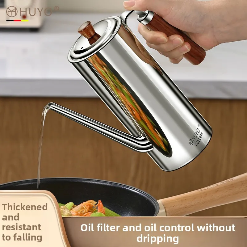 

YJQ kitchen stainless steel oil filter pot household bottle food grade thickened filter oil