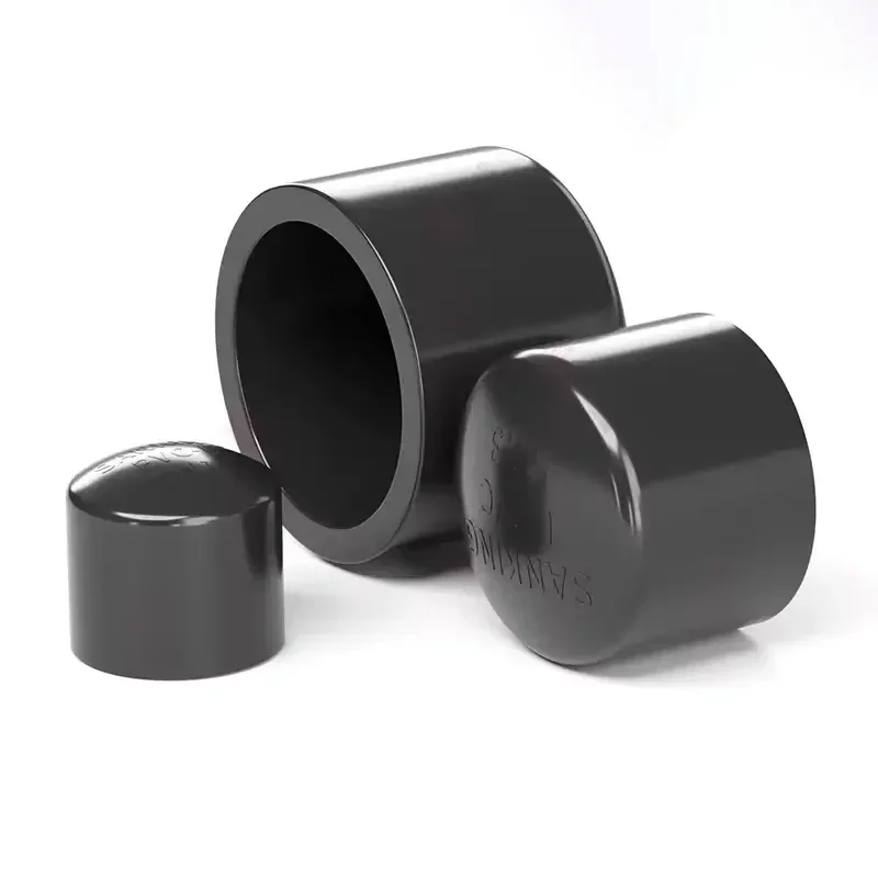 1~10pcs Dark Gray PVC Pipe End Cap Connector Water Pipe Plug Tube End Cap for Garden Irrigation Accessories Adapter 20~200mm