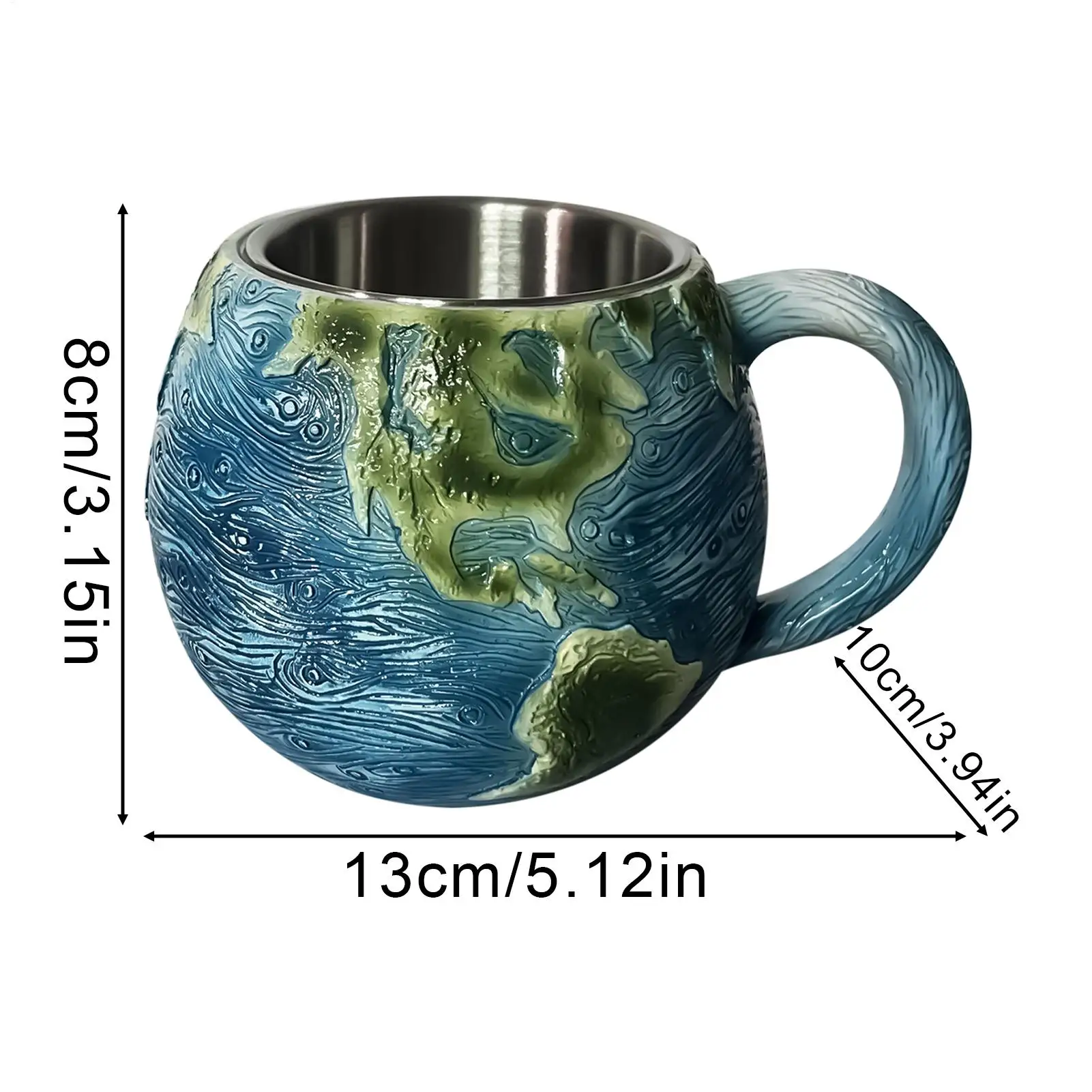 Interstellar Cosmic Resin Coffee Mugs Celestial Shaped Cups Collection Earth Moon Saturn Drinkware for Astronomy Lovers Gift