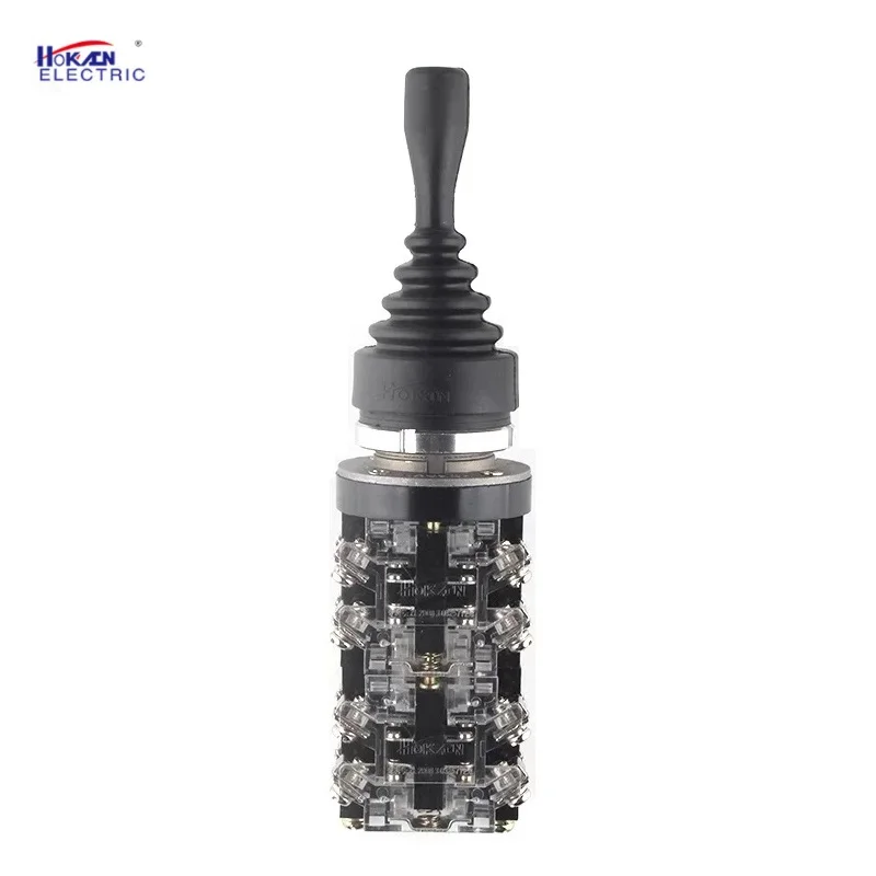 Hongkai 30mm Industrial Master Monolever Joystick Switch 4Way Position 8NO Self Locking Latching Reset Cross Switch HKA1-42Z04