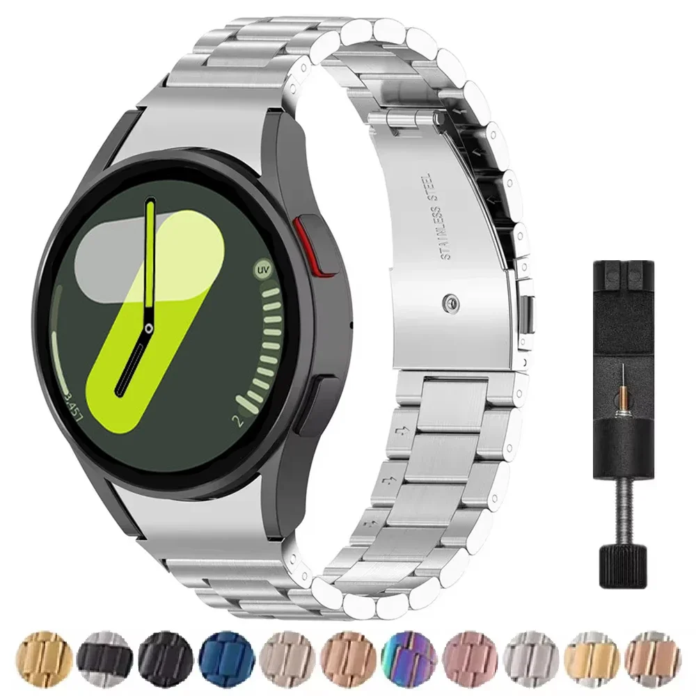 

No Gaps Stainless Steel Band for Samsung Galaxy Watch7 6 4 Classic 46mm 47mm/Watch4 5 pro 44mm 40mm Strap Curved end Bracelet