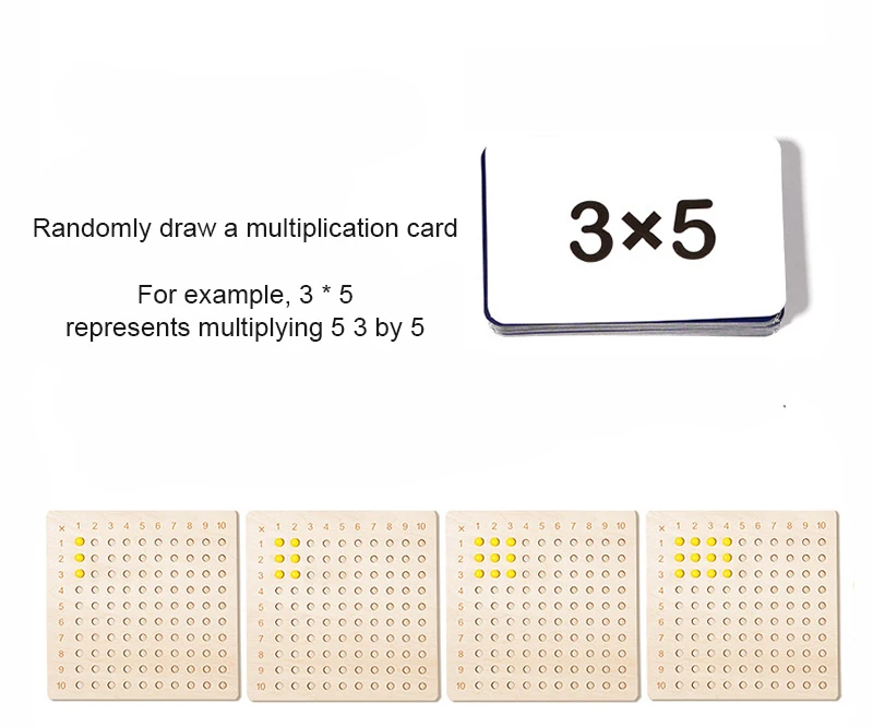 Montessori 99 Multiplication Board Maths Teaching Aid Multiplication and Division Board Early Education Children's Puzzle Toys
