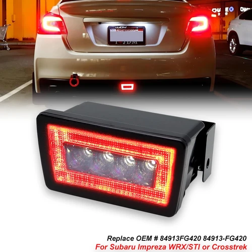 Para Subaru Impreza WRX/STI o Crosstrek 3 en 1 función de luz antiniebla trasera LED completa como lámpara trasera/freno, luz de marcha atrás de respaldo