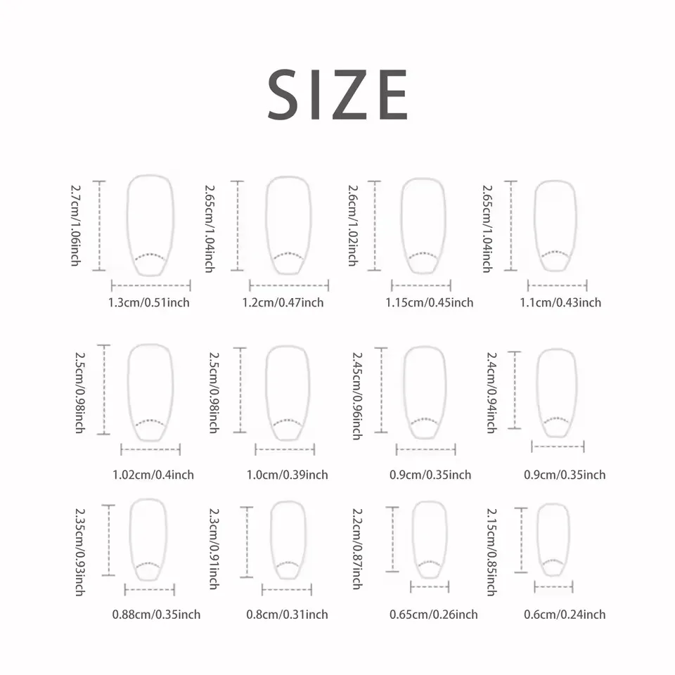 48 pezzi nero lucido stampa sulle unghie finte con colla gelatinosa breve ballerina bara unghie finte strumento per manicure con dita artificiali