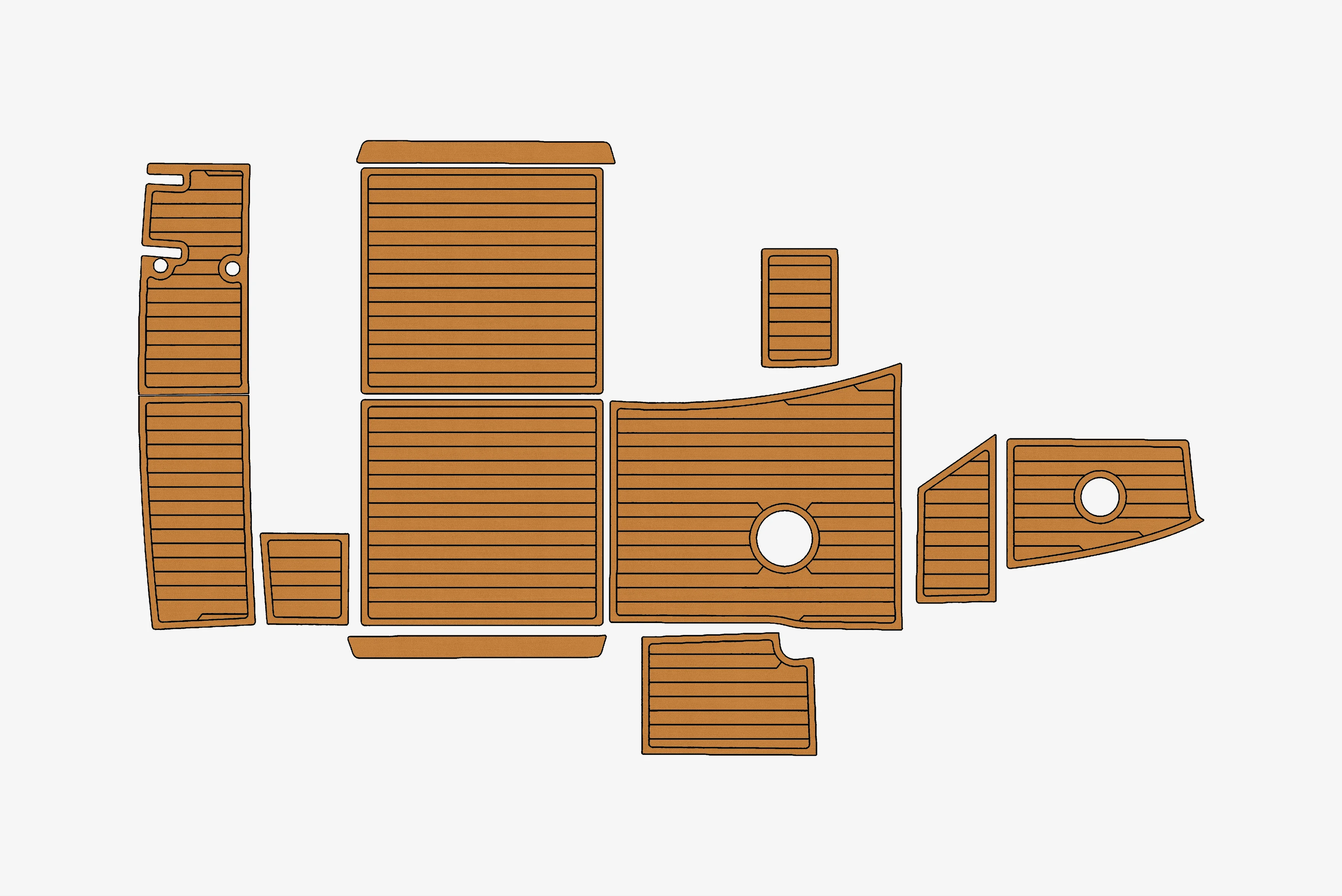 Non-Slip EVA Faux Teak Marine Mat Self-Adhesive 6mm Yacht Cockpit Pad for 1993 Chaparral Signature 28 Boat Decking Easy Install