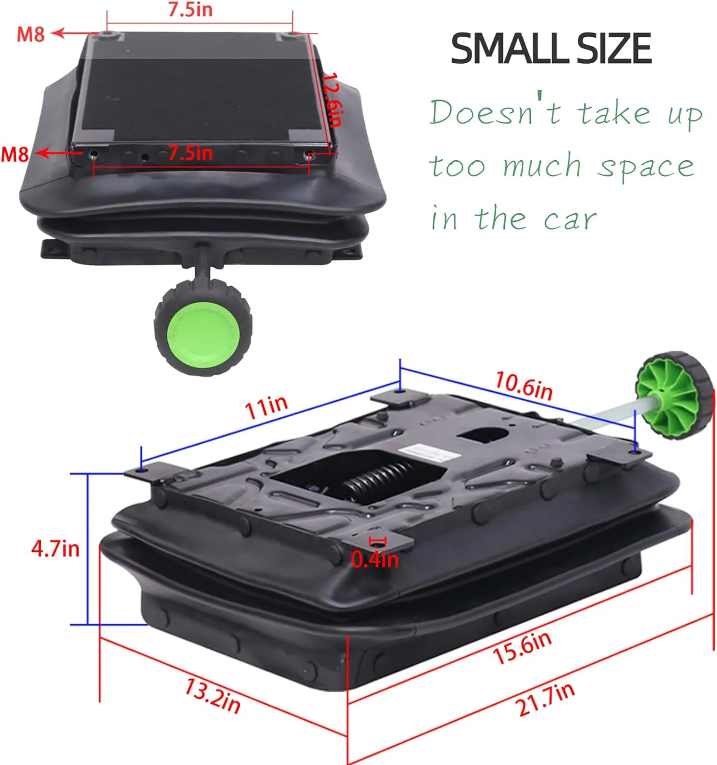 Universal Scissor Type Seat Suspension Rv Tractor Damping Base with Dust Cover & Adjustable Weight Handle, Universal Seat Dampin