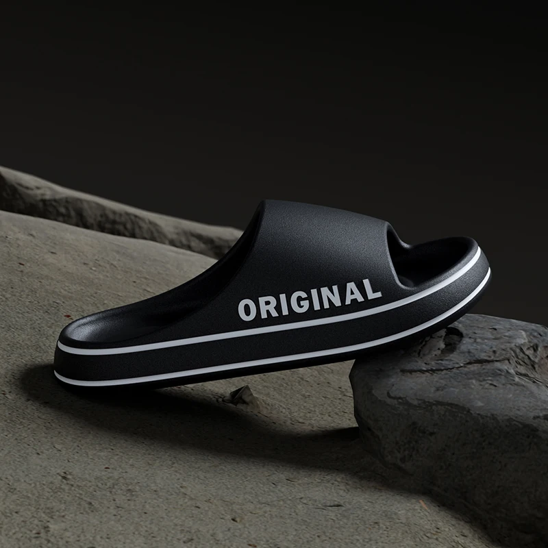 Mens Thick Sole Indoor Bathroom Anti Slip Shoes Summer Couple Sandals Feslishoet Women Letter Slippers Beach Slides Solid Color