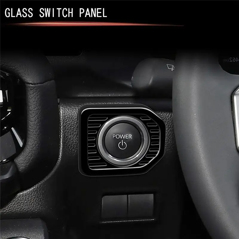 Car Engine Start Stop Ignition Switch Trim Frame For Toyota Prado LC250 2024 Car Interior Accessories RHD Glossy Black